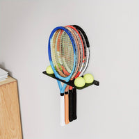 Tennis Racket Display Rack Heavy Duty Wall Mount Tennis Racket Holder Multi-Functional for Garage
