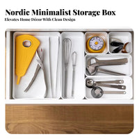adaptable Divider container Stackable Drawer Organizer multipurpose for Kitchen, Desktop