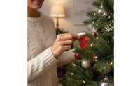 Miniature Knit Mitten Ornaments Handmade Mitten Ornaments Mini Knitted Mittens with Cuffs Small for Decorators