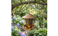 Metal Mesh Bird Feeder Hanging Bird Feeder Rainproof Rust-Resistant for Garden, Patio, Porch