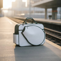 Structured Tennis Racket Bag Easy-Wipe Racket Bag with Shoulder Strap Crossbody Adjustable for Weekend Matches