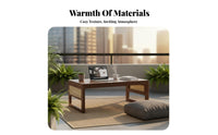 Space-Saving Solid Wood Tatami Table Multi-Functional Tatami Sitting Table Strong Load-Bearing Foldable Low Profile Desk Easy to Clean for Apartment Dwellers, Renters, Students, Balcony, Small Apartments, Living Room, Bedroom