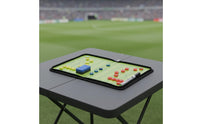 PU Leather Cover Soccer Strategy Board Kit Double-Sided Football Board Zippered Strategy Folder for Coaches, Gameday