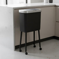 Tall Trash Can Luxury Style Raised Trash Bin with Lid Modern Look Household Storage for Living Room, Home