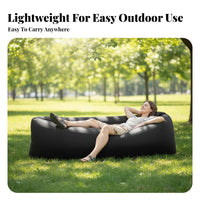 Portable & Lightweight Wind-Inflated Lounger Easy Inflation Wind-Filled Lounger No Pump Required inflatable lounger Anti-Leak Design for eventfestival-outdoorersers, Beachfestival-outdoorersers, Travelers, Camping, Music events, Picnics, Beach