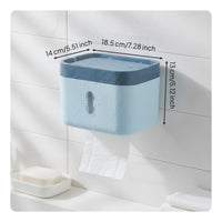 Nordic Design Toilet Paper Holder with Shelf Long-Lasting No Drill Toilet Paper Holder Dustproof Wall Mounted Tissue Box Load Bearing for Kitchen