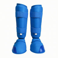 Shin and Instep Guards Acolchado Shin Guards with Foot Protector Flexible Protector Espinilla Y Empeine for Fighting Artists