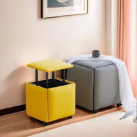 5 Pieces Stackable Nesting Stool Set Multifunctional Stackable Cube Stool Set 5 in 1 Nesting Ottoman Sturdy Frame for Apartment