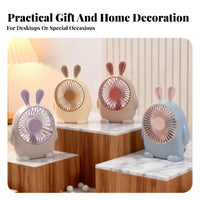 Circular Grille Small Tabletop Fan Stable Base Home Gadget for Desktop