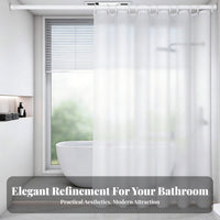 Waterproof magnetically-attracting Closure Partition Curtain toolcomplimentary installationing Installation Bath Drape Weighted bottom Bathroom Accessory Space-Saving for Hotel Managers, Dorm Room