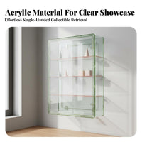 Storage Organizer High Clearness Acrylic Figure Showcase Dust Resistant Clear Acrylic Display Case for Collectors, Bedroom, Living Room, Study