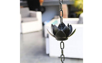 Floral Rain Chain Rust-Resistant Decorative Drainage Chain Elegant Design Garden Decor for Patio, Outdoor
