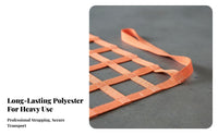 Polyester Cargo Strapping Net Stable Load Bearing Cargo Lifting Net Resilient for Crane Workers, Logistics Personnel Docks, Loading, Unloading