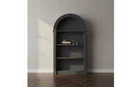 Multi-Functional Arched Top Display Rack Sturdy and Long-Lasting Arched Top Bookcase Easy Assembly French Design Display Shelf for Living Room, Entryway, Home Office, Bedroom
