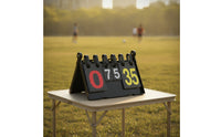 Tabletop Scoreboard with Flip Cards Waterproof Scorekeeper Manual for Badminton