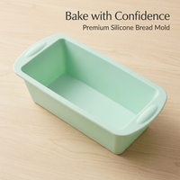 Silicone Bread Loaf Pan, Rectangular Cake for Banana Bread, 9 Inch Silicone Bread and Loaf Pans, Easy Clean Silicone Bread Tin