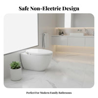 Posterior and Feminine Wash Self-Cleaning Bidet Seat Retractable Nozzles Self-Cleaning Bidet Easy to Clean Ergonomic Design for Homeowners, Families, Seniors, Restroom, Home, Apartment