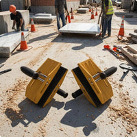 Yellow Metal Body Manual Carrying Clamp Flat Material Handling Slab Carrier Clamp Heavy Duty Glass Panel Lifter Non-Marking