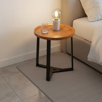 Space-Saving Modern Round Coffee Table Easy to Match Double Layer Side Table Stable Frame Home Furniture for Hotel, Guesthouse
