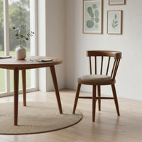 Padded Posterior Wooden Chair Northern European & Design Dining Room Seating Minimalist Look Easy Assembly