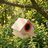 Avian Boxes for UK Gardens, Integrated Feeding Birdhouse, 60mm Entrance Hole Birdhouse, Avian Houses for Garden with Perch and Wood Shavings