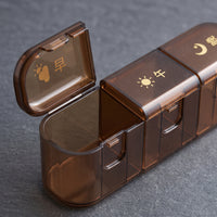 Portable 3-Compartment Pill Organizer for Travel and Daily Use, Mini Food-Grade Medicine Storage Box