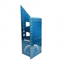 Aluminum Alloy 90 Degree Square Ruler Etched Scale 45 Degree Ruler Multifunction Layout Tool Slotted Cutouts for Drawing Work