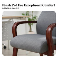 With Armrests Highrear Wooden Armchair Fabric Upholstery Seating Furniture durable Wood Frame Desk Chair Multipurpose for Game gamers, Home Office Users, Apartment Dwellers, Meeting Room, study corner, Bedroom, Small Spaces