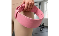 Leather Weightlifting Belt Supportive Weightlifting Belt with Metal Buckle Adjustable for Weightlifters, Strength Training, Squats and Deadlifts, Gym