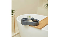 Hydrotherapy Bath Tray with Beverage Holders Oval Clamp Spa Side Table Non Slip