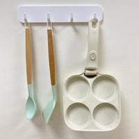 Detachable 4-Hole Non-Stick Frying Pan with Multi-Function Design