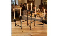 Wrought Iron Candle Holder Multi-Head Foldable Candle Holder Stable