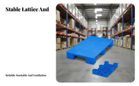 Moistureresistant Ventilated Dunnage base Multi-Purpose interchangeable-connect Dunnage Rack Stackable Plastic Pallet robustDuty for Warehouse Workers, Logistics Managers, Supermarket, Stockroom, Factory, Loading Dock