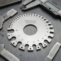 Measurement Markings Weld Inspection Gauge Brushed Silver Fusing Seam Gauge Hanging Loop Weld Inspection Ruler Clear Markings