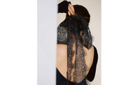 French Style Hair Barrette Elegant Design Long Tail Lace Bow Handmade Large Lace Ponytail Clip for Parties