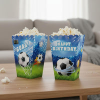Sports Ball Theme Popcorn Box Foldable Fry Box Lightweight Popcorn Container Disposable for Party
