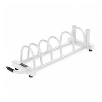 Barbell and Plate Storage Rack Stable Base Movable Fitness Disc Stand Rubber End Covers Weight Tree Stand for Home Gym