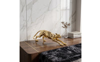 Leopard Sculpture Sleek Leopard Statue Elegant for Office, Art Collectors