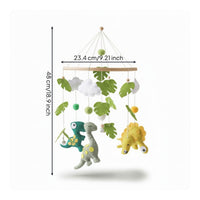 Dinosaur Crib Mobile Sensory Felt Baby Mobile Crib Bell Safe Soothing for Newborn