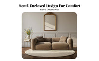 Curved Sectional French Retro design Sofa Soft Fabric Couch for Apartment Dwellers, Design aficionados, Lounge Area, Hotel Lobby, Home leisure