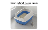 Anti-Spray Cat Litter Tray Easy to Clean Anti-Tracking Litter Tray Semi-Enclosed Cat Potty Detachable Design for Home, Bathroom