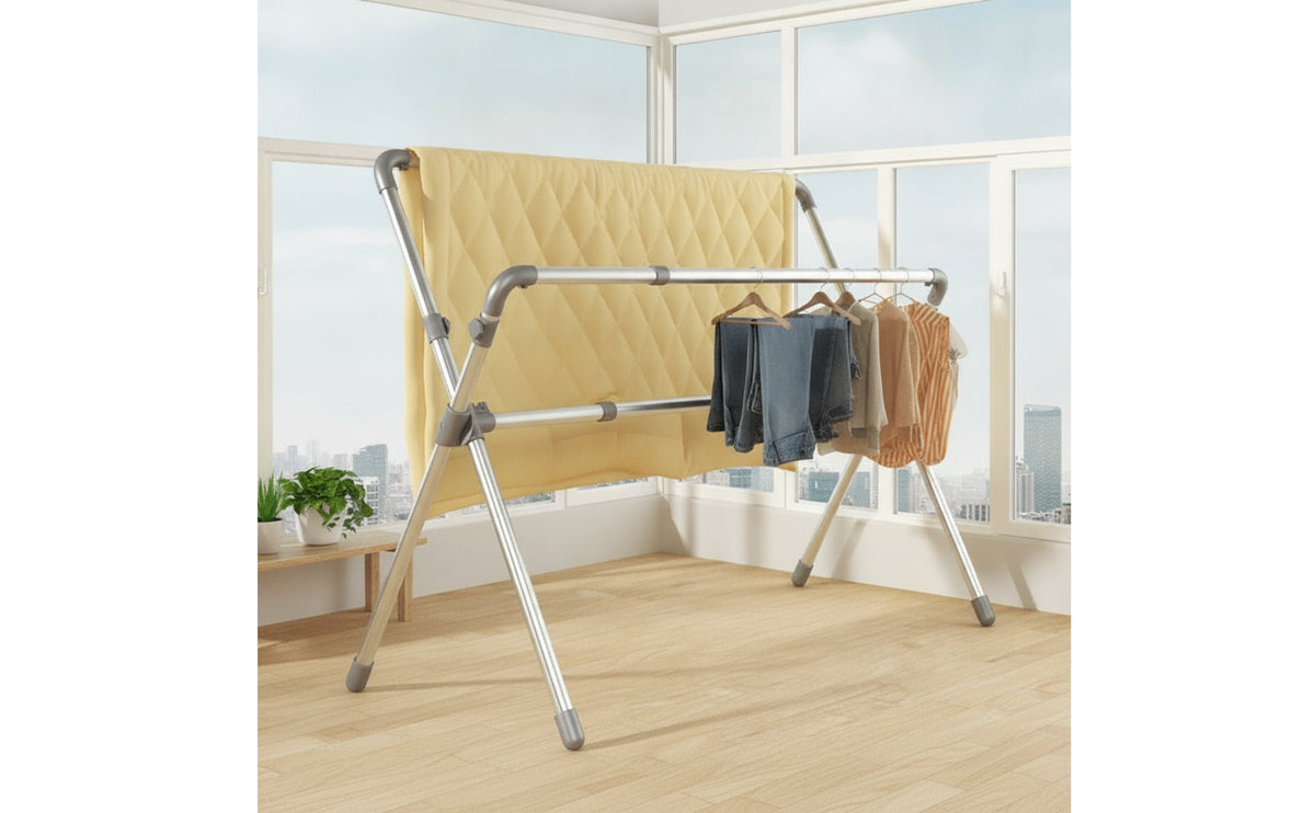 Stainless Steel Clothes Drying Rack Heavy-Duty Laundry Drying Rack Stable Anti-Slip for Backyard