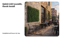 Greenery Wall Panel Realistic Look Greenery Backdrop Panel Low Maintenance Boxwood Hedge Privacy Screen for Garden, Balcony, Patio