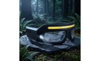 Rechargeable Glasses Style Headlamp Lightweight Headlamp with COB Light Bar Compact Wearable Glasses Light Portable for Mechanics, Runners, Repair Work