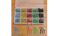 RC Body Pin Organizer R-Shaped RC Car Clip Organizer Clear with Dividers for Workbench, Garage Storage