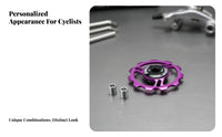 Rear Derailleur Pulley CNC Machined Ceramic Bearing Guide Wheel Anodized Cycle Guide Wheel for Mountain Bikers, Road Cyclists, Biking