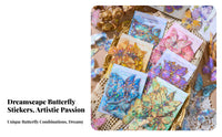 20 Pieces Hot Stamping Butterfly Ers Self Aesthetic Butterfly Ers Strong Adhesion Er Pack for Teens, Journaling, Gift Wrapping