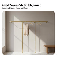 Wall Mounted Garment Rack Space-Saving Retail Clothing Display Rack Modern Arrangement Wall Mounted Clothes Bar for Homeowners, Renters, Entryway