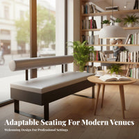 Minimalist Design Upholstered Booth and Chair Combo Sturdy Construction Padded Dining Seat Modern Aesthetic Restaurant Seating Wear-Resistant Upholstery for Cafe Proprietors, Business Owners, Interior Designers, Milk Tea Shop, Lounge Area, Bar