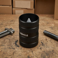 150-Grit Carbon-Fiber Tube Chamfering Tool Knurled Grip Carbon-Fiber Deburring Tool Aluminum Alloy Chamfering Trimmer Black
